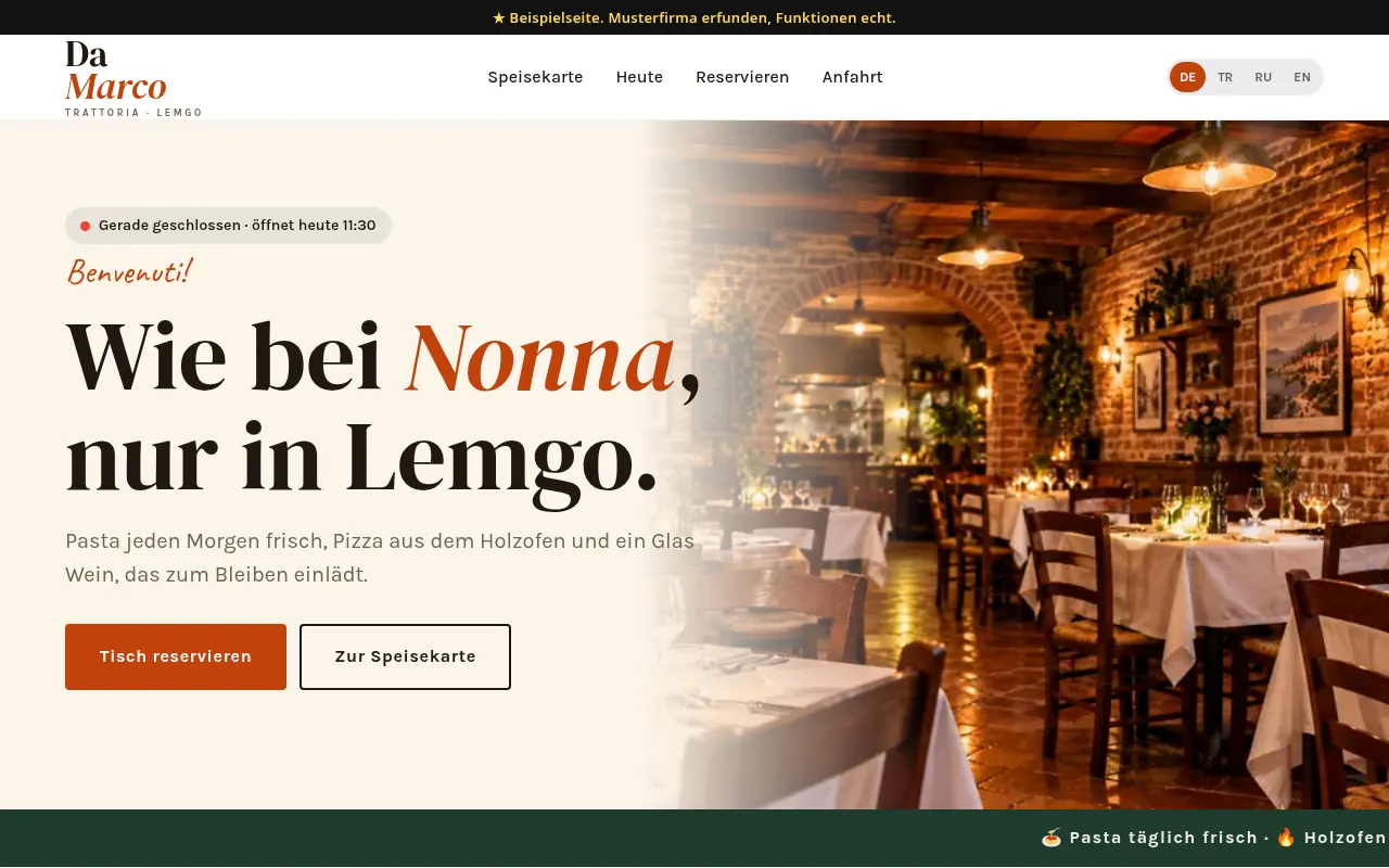 Vorschau der Beispielseite Trattoria Da Marco